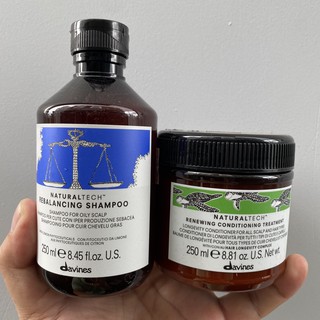 Gội xả cân bằng Da Dầu Rebalancing Davines 250mlx2