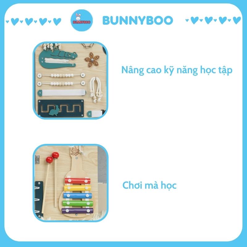 Busy board bảng bận rộn BUNNYBOO Đồ chơi giáo dục thông minh phát triển tư duy kĩ năng tăng khả năng tập trung cho bé