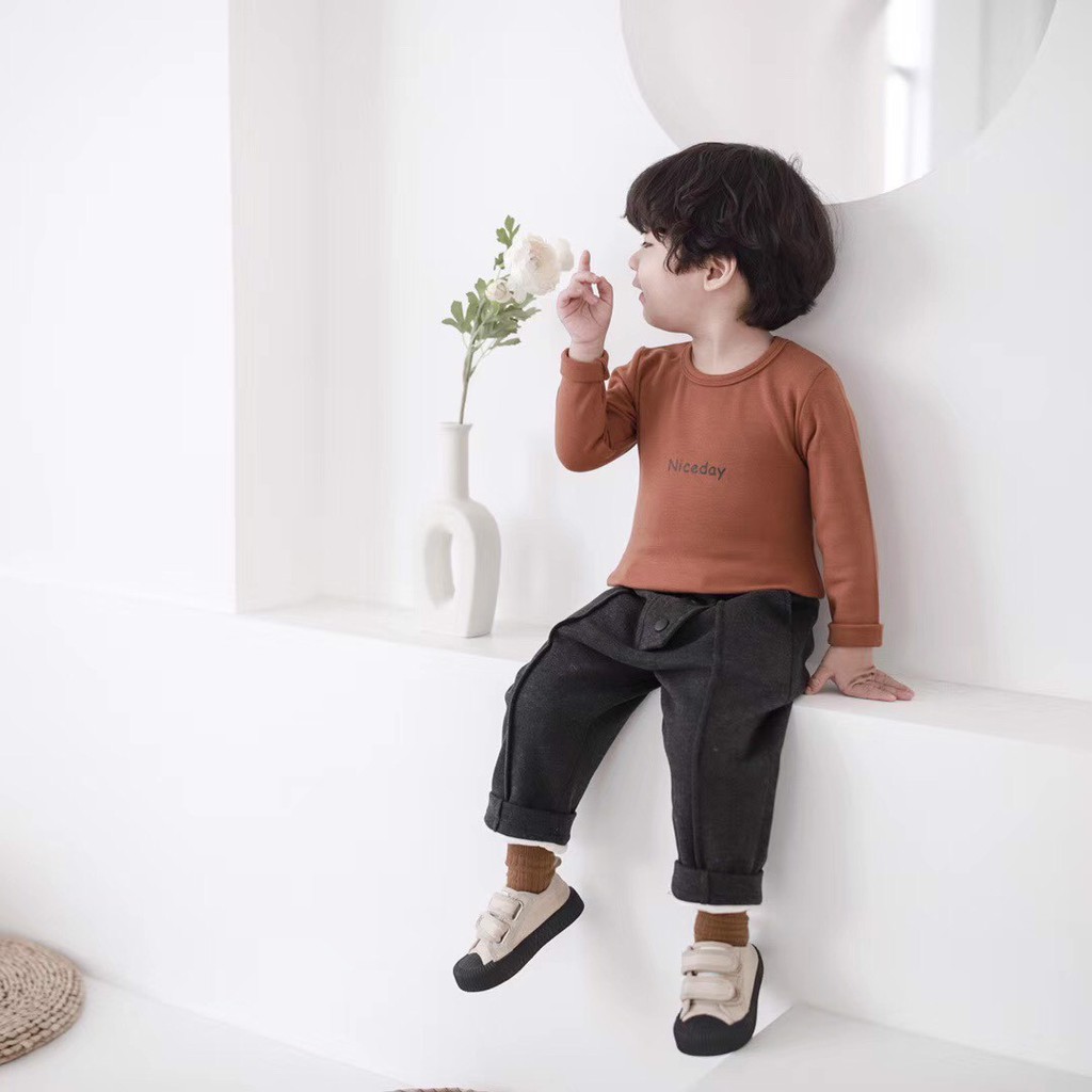 ÁO THUN TAY DÀI TRẺ EM -  CPKID NICEDAY - SỢI ORGANIC THÂN THIỆN MÔI TRƯỜNG - AN TOÀN DA BÉ