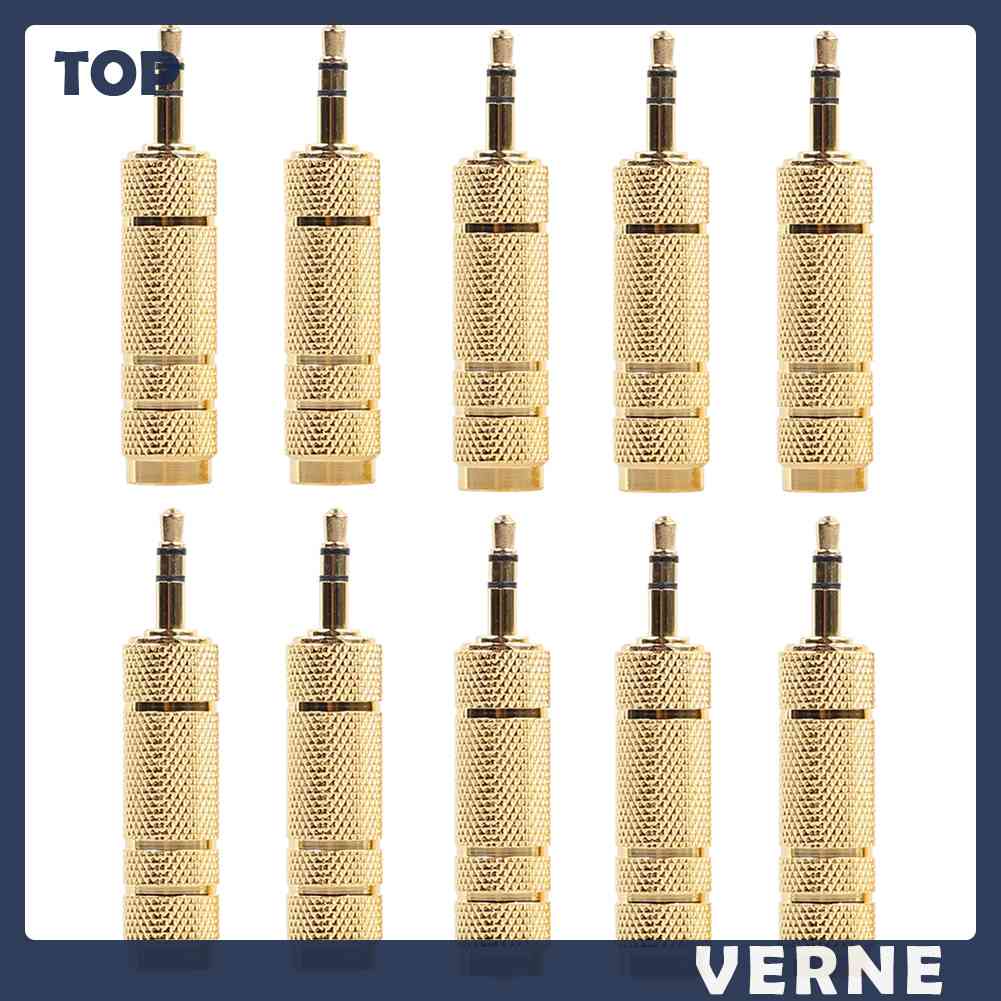 Đầu Cắm Kết Nối Micro VERNE Microphone 6.35 mm Female Sang 3.5 mm Male