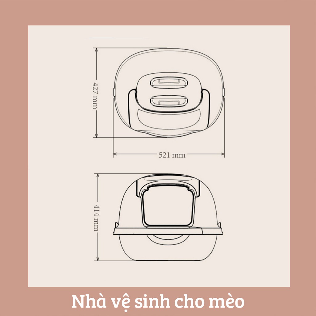 [FREESHIP XTRA] NHÀ VỆ SINH Cho Mèo Đẹp (3 Màu)