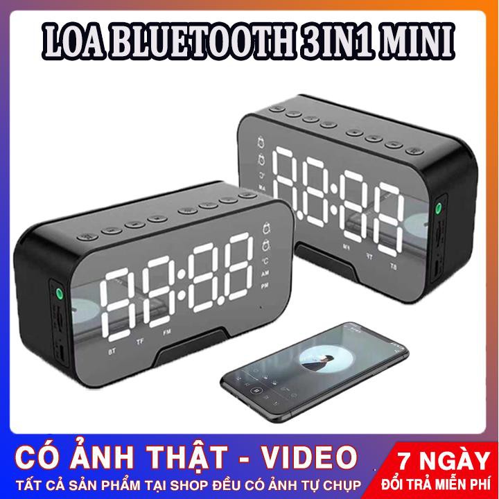 LOA BLUETOOTH ĐỒNG HỒ MẶT GƯƠNG G10 CAO CẤP 3IN1 | Đa Chức Năng - Thiết Kế Siêu Hiện Đại | Lỗi 1 Đổi 1 - 99011