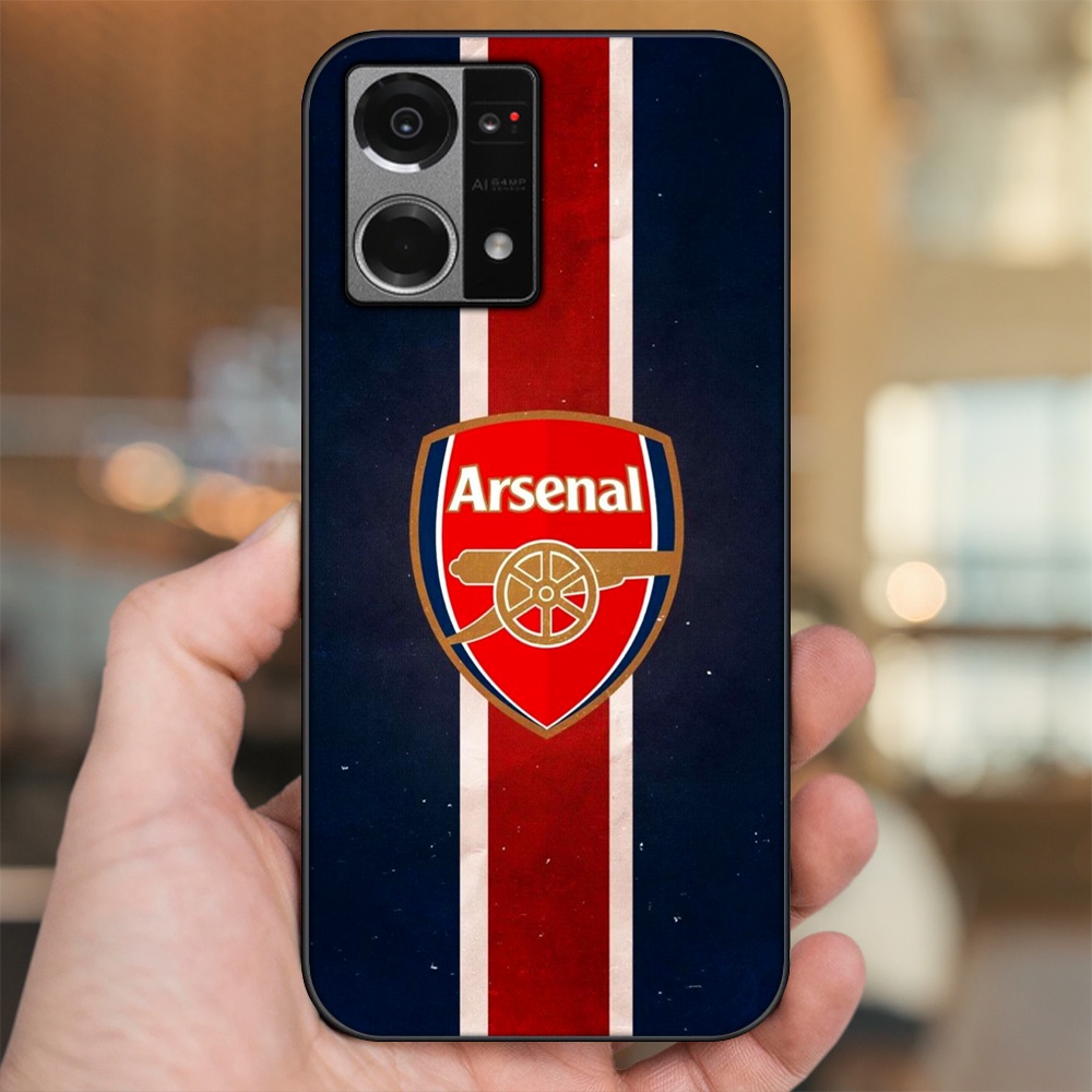 Ốp lưng Oppo Reno 7 4G viền đen in hình Arsenal FC