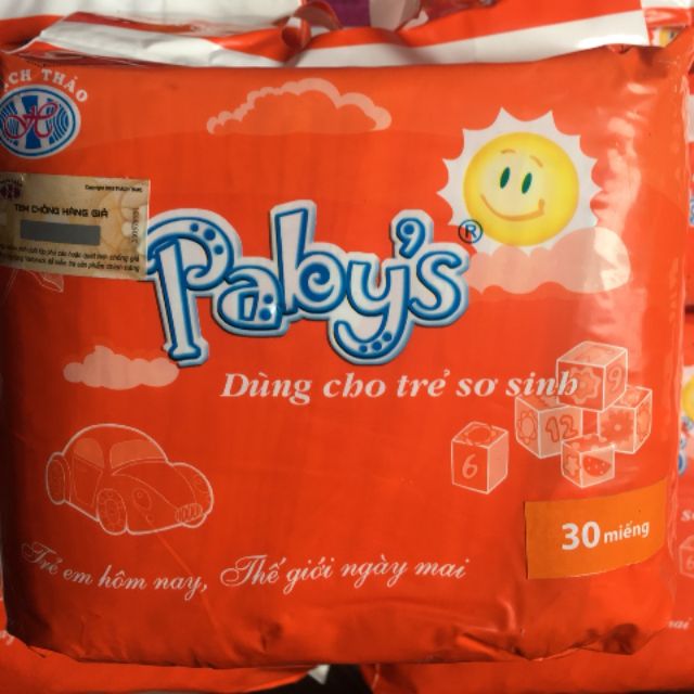 Com bo 300 miếng lót sơ sinh Paby's (10 gói)+KM