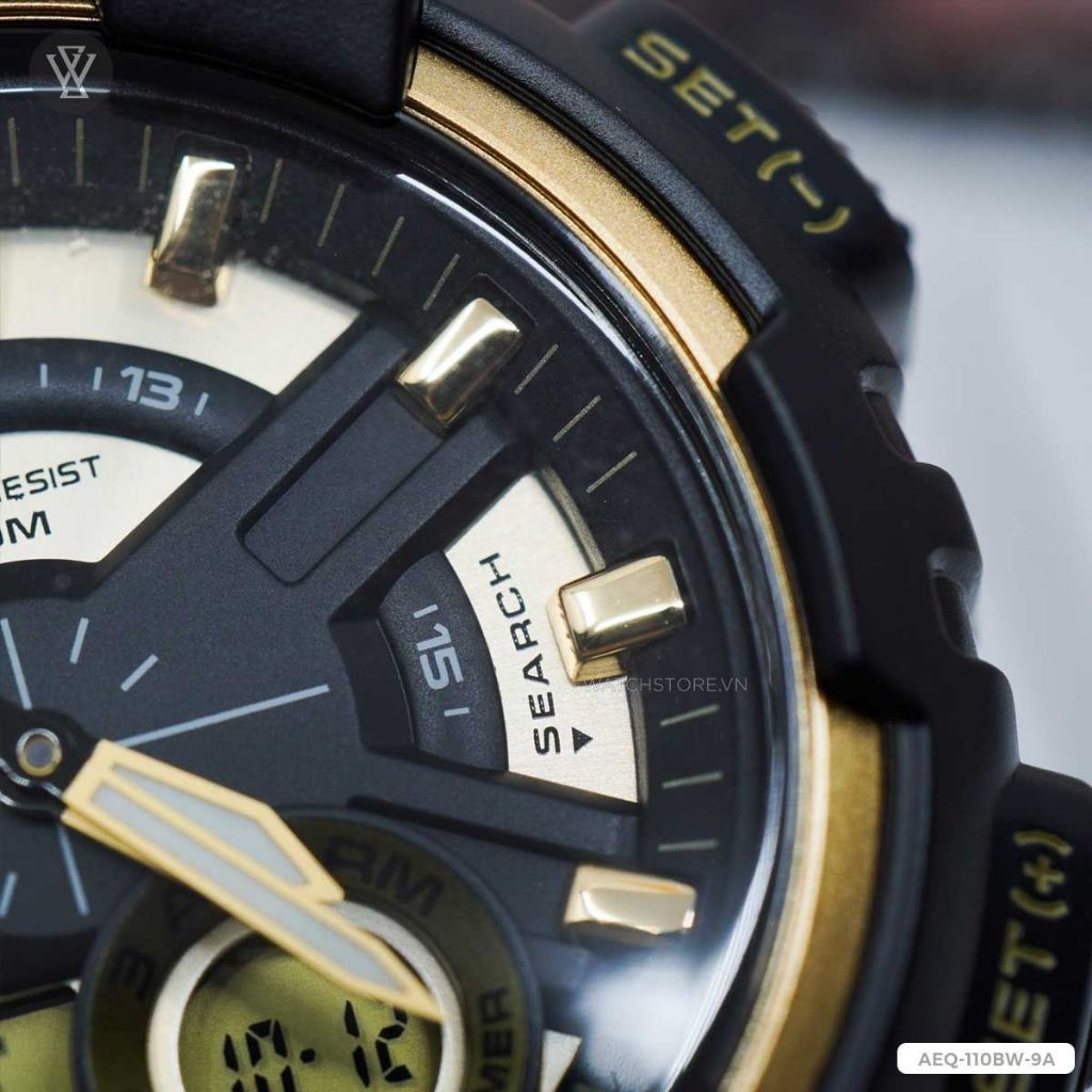 Đồng Hồ Điện Tử Nam Casio WATCHSTORE AEQ-110BW-9AVDF Thiết Kế Mặt Kính 46.6mm,Vỏ Và Dây Nhựa Bền Bỉ