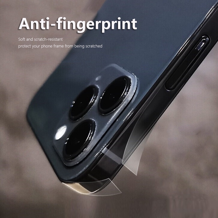 2 Set Miếng PPF dán viền bảo vệ cho iPhone 15 14 13 12 Pro Max Mini / 15 14 Plus