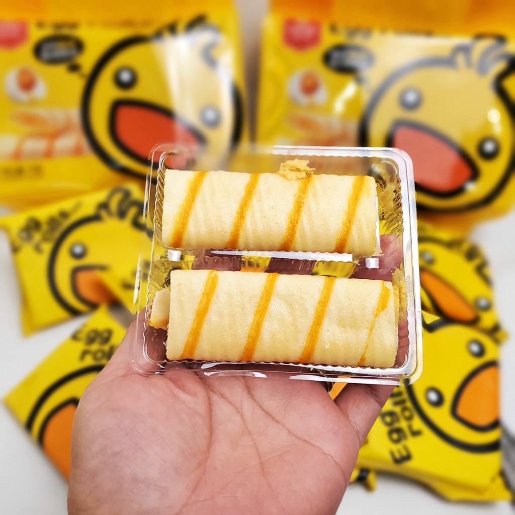Bánh trứng cuộn Hong Kong nhân trứng muối gói 219g - bánh kẹo tết - đồ ăn vặt cô nương béo