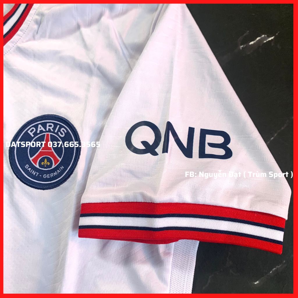 Áo PSG Trắng HOT 2022/23 | Bộ Quần Áo Bóng Đá Paris Saint-Germain 2022/2023 Sân Khách Màu Trắng Hàng Thái Xịn