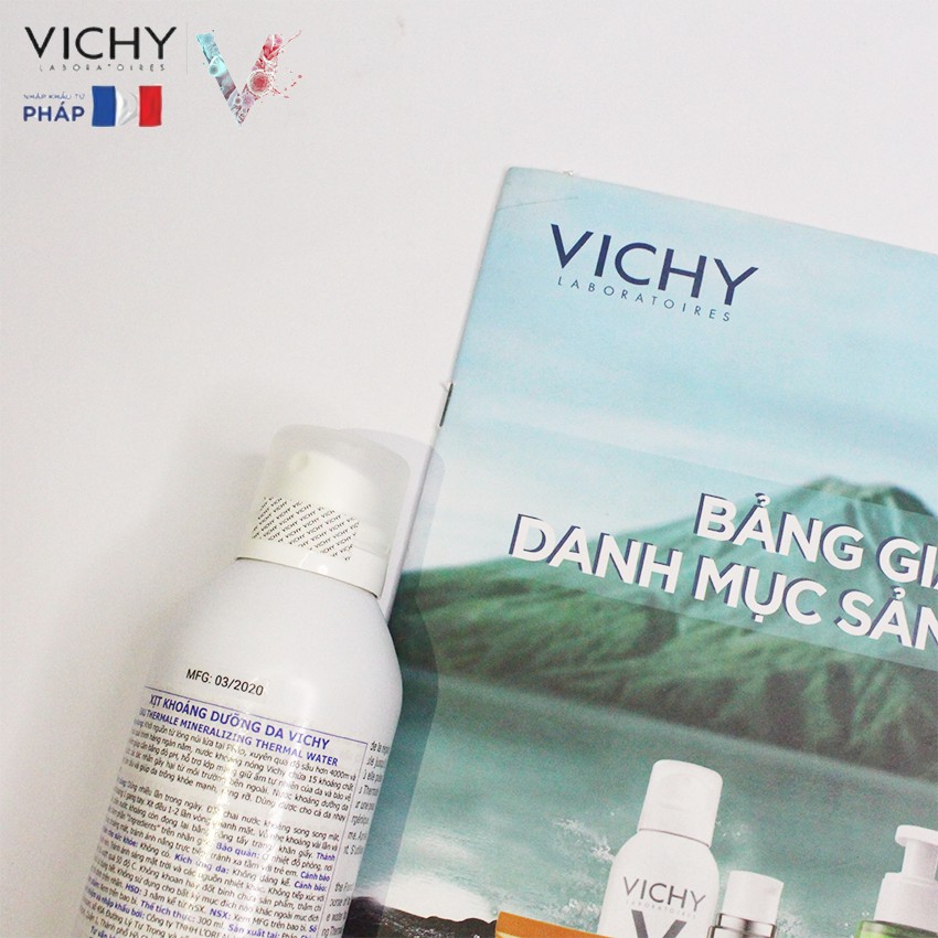 [NHẬP KHẨU-TEM PHỤ] Xịt khoáng dưỡng da Vichy Mineralizing Thermal Water Spa