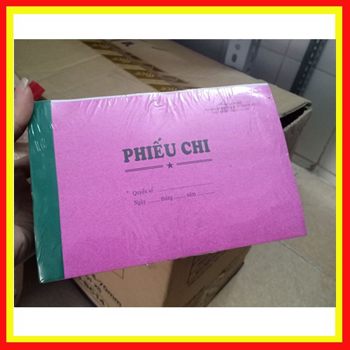 -Phiếu Chi 2 Liên 100 Tờ (13x19) Dày Dặn, Có Rãnh Xé
