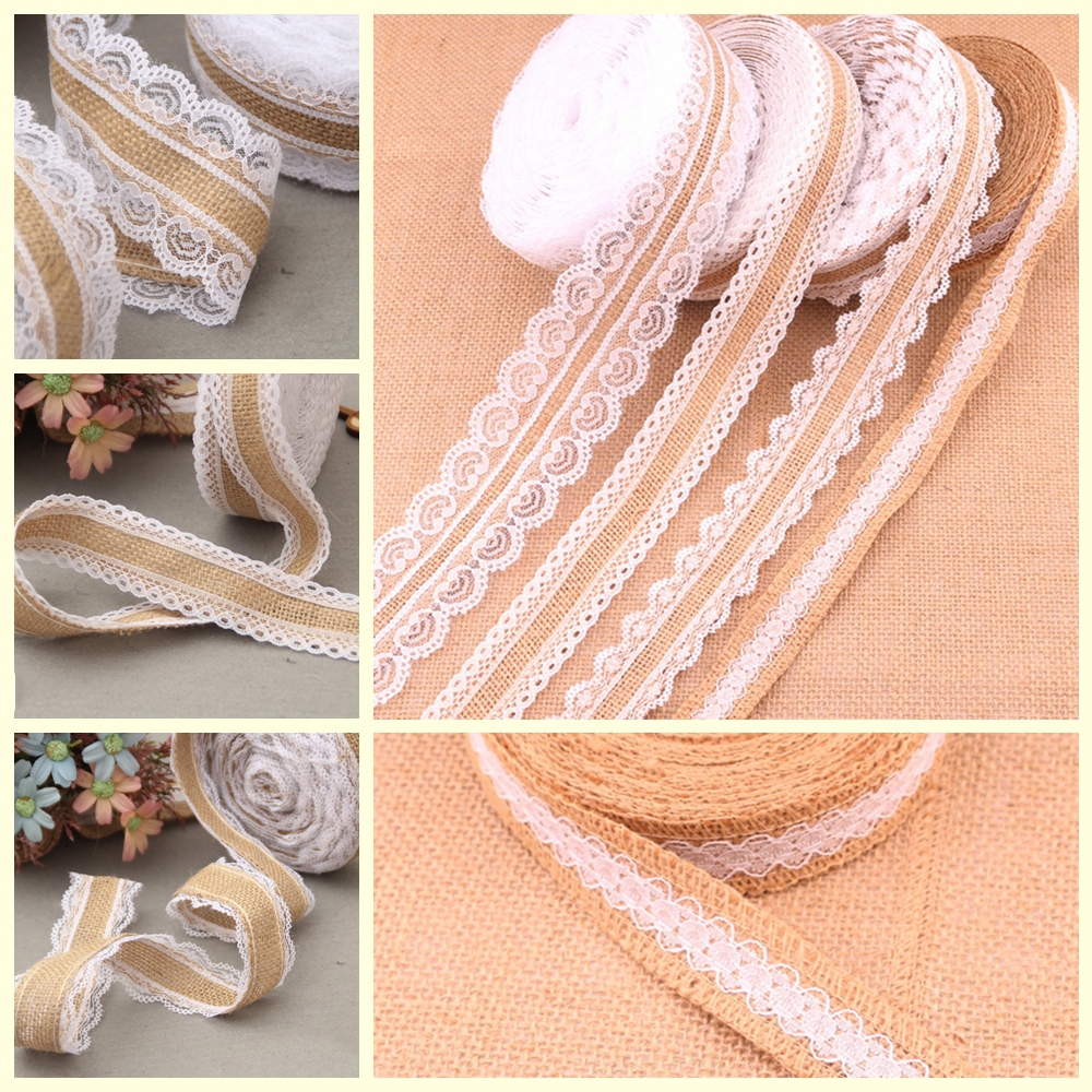 CONOPERY Cuộn vải bố dài 1m kiểu dáng cổ điển trang trí tiệc đẹp mắt