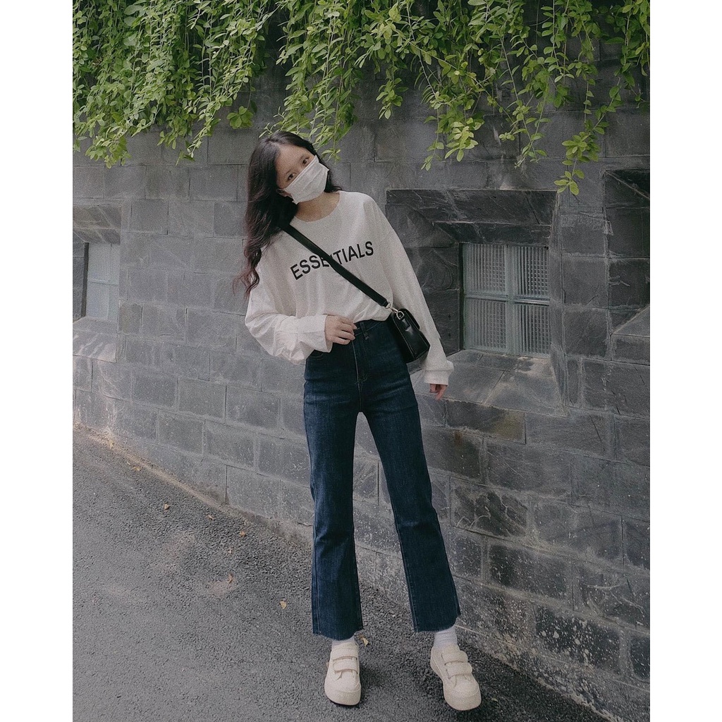 Áo thun dài tay ESSENTI form rộng Unisex Áo phông Hàn Quốc chất cotton hot trend - GEN_ZOO