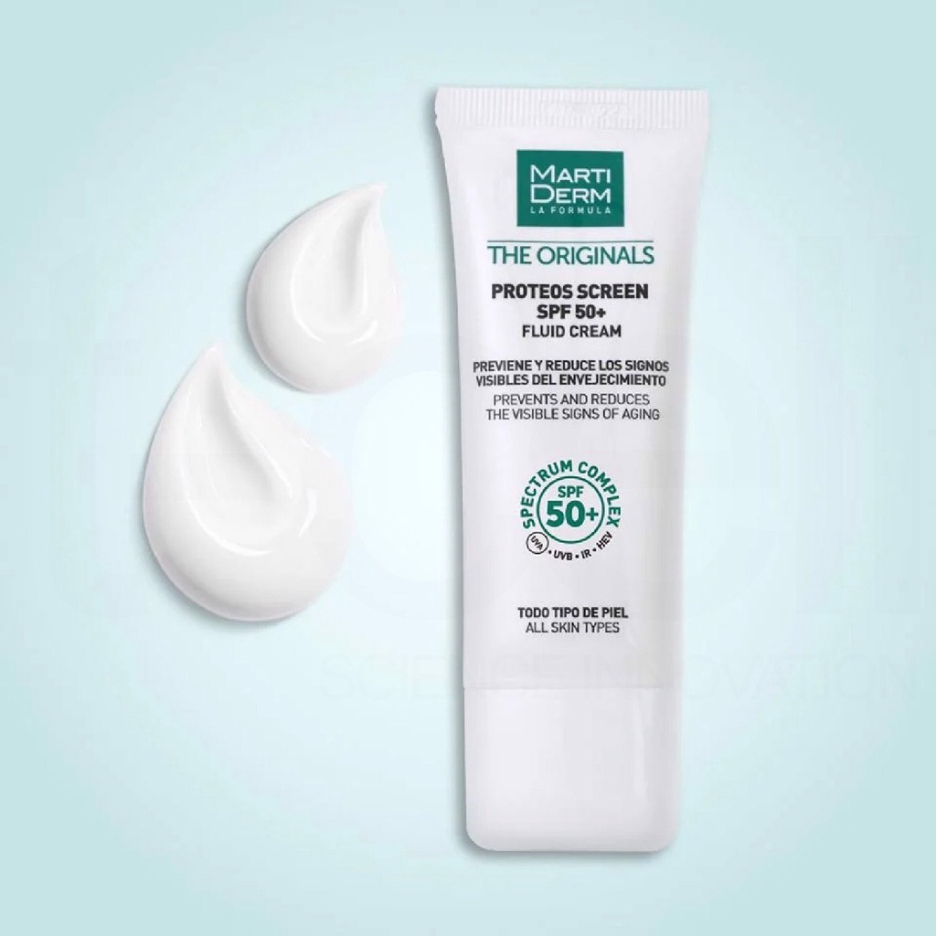 Kem Chống Nắng Phổ Rộng Toàn Diện Ngừa Lão Hóa, Phòng Chống Nám Quay Lại - MartiDerm The Originals Proteos Screen SPF50+