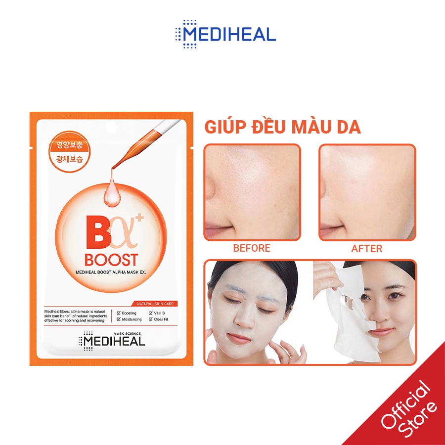 Mặt Nạ Đều Màu Da Mediheal Boost Alpha Mask EX 23ml [K74]