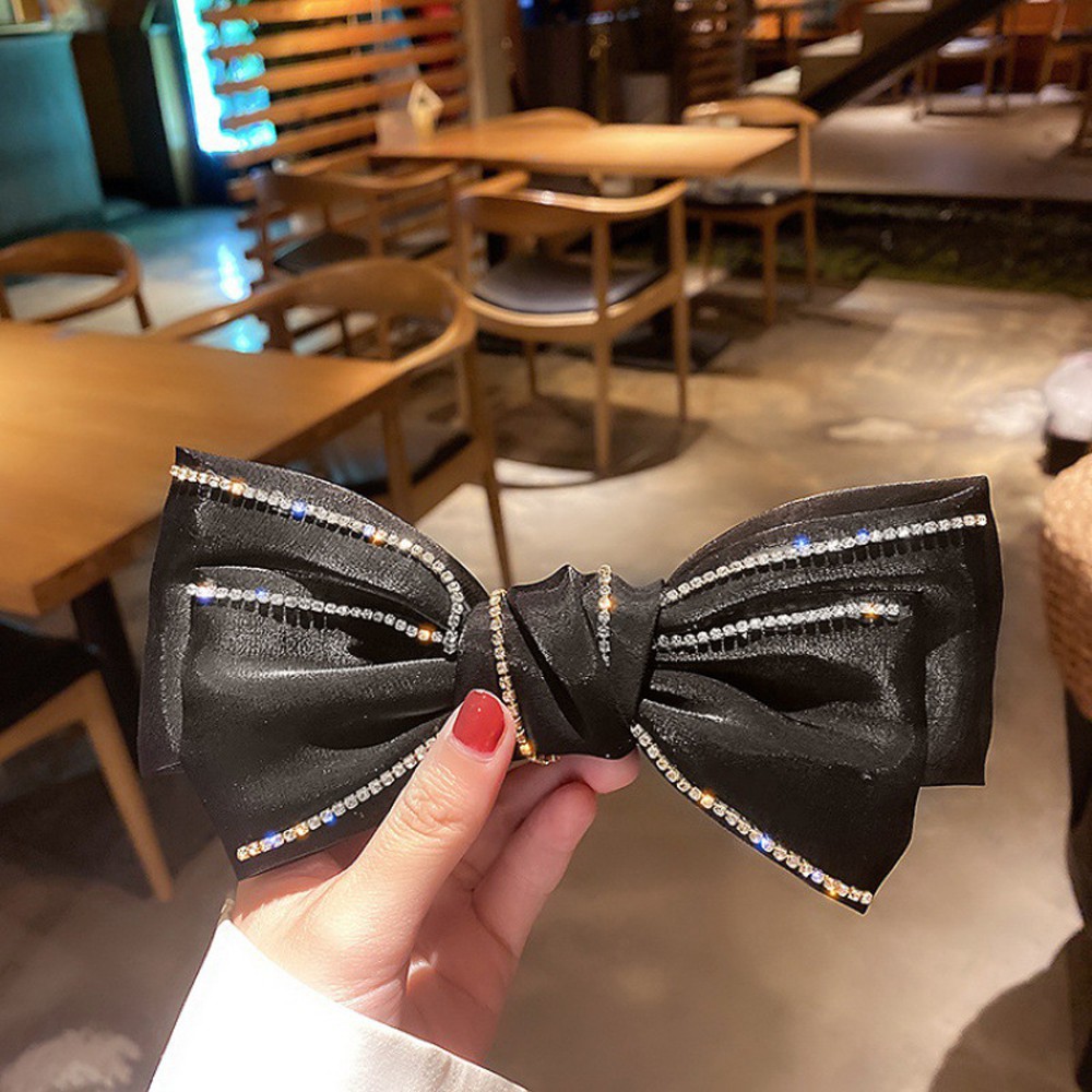 Kẹp Tóc Hình Nơ Vải Satin Thời Trang Cho Nữ