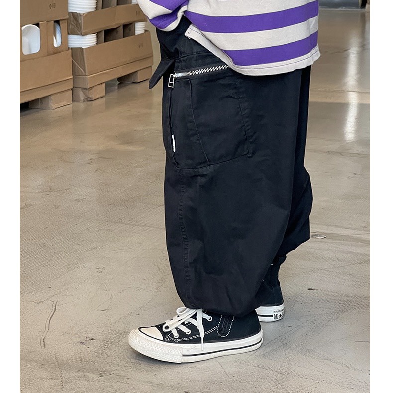 Quần Jogger kaki túi hộp ống rộng phong cách cho bé Q852 [FORM TO HƠN 0.5 SIZE]