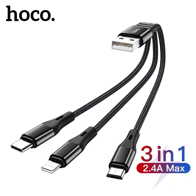 Cáp sạc HOCO X47 cổng Micro USB Type C 3 trong 1 dành cho  12 11 Samsung S20 S21