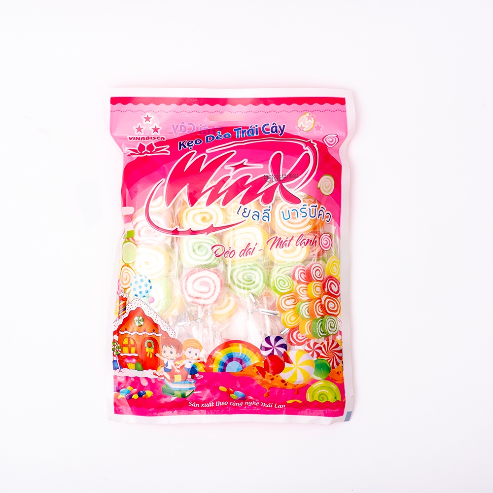 Kẹo dẻo xoắn trái cây WinX thơm ngon, Kẹo dẻo cầu vồng Thái Lan chua ngọt, Hình thú vị trái cây bổ sung Vitamin C