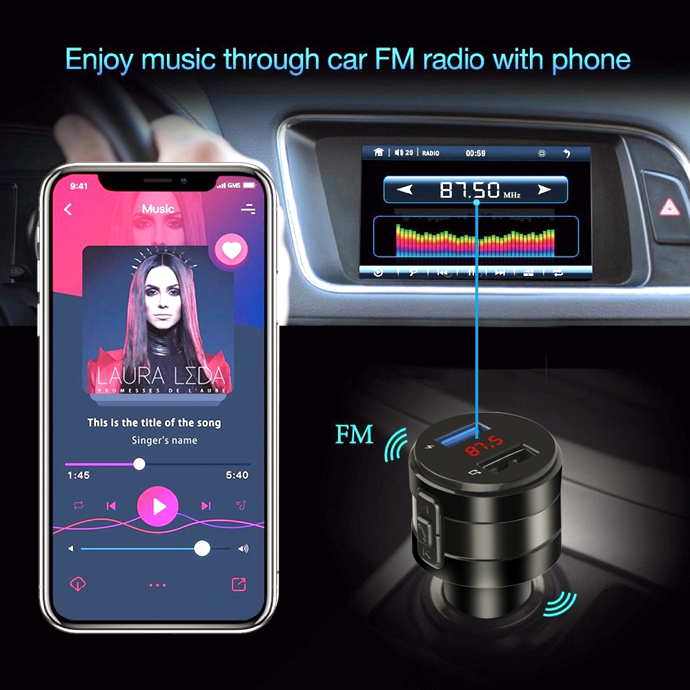 Đầu thu phát Bluetooth cho xe hơi X20 2.1a