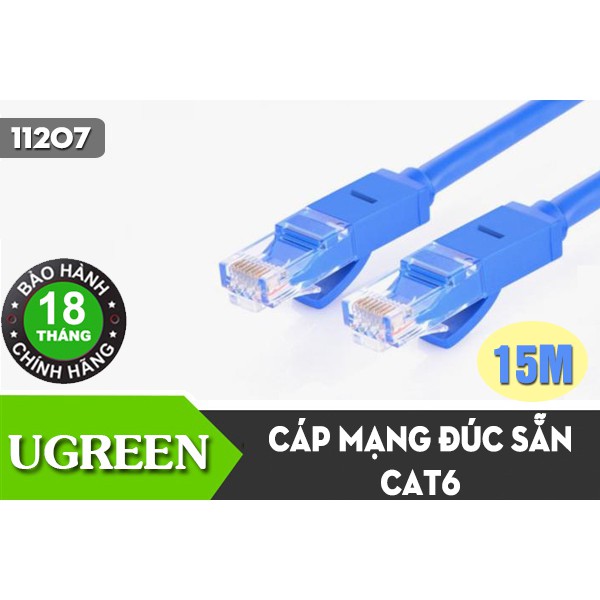 20M dây mạng đúc sẵn Cat 6 UTP NW102 Ugreen 11206