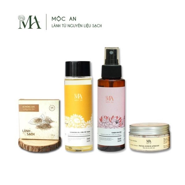 Combo làm sạch da mặt cococherry mộc an