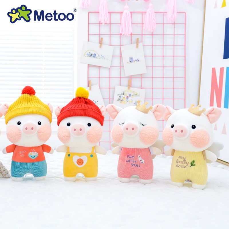Con thỏ Metoo Mi Zodiac Pig Plush Toy Yuanqi, Búp bê bé bỏng, ôm lấy máy quay búp bê búp bê.