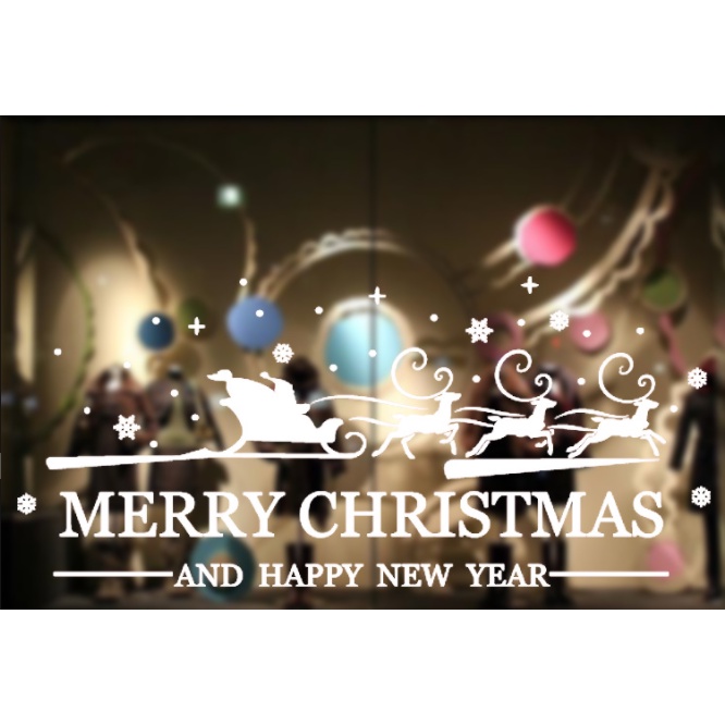 Decal Hít Tĩnh Điện 2 Mặt Trang Trí Noel - Noel trắng nhiều mẫu dễ thương | BigBuy360 - bigbuy360.vn