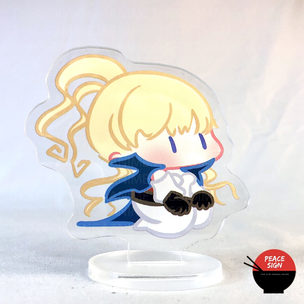 Standee mini GENSHIN IMPACT ver NGỒI mô hình game anime chibi mica trưng bày