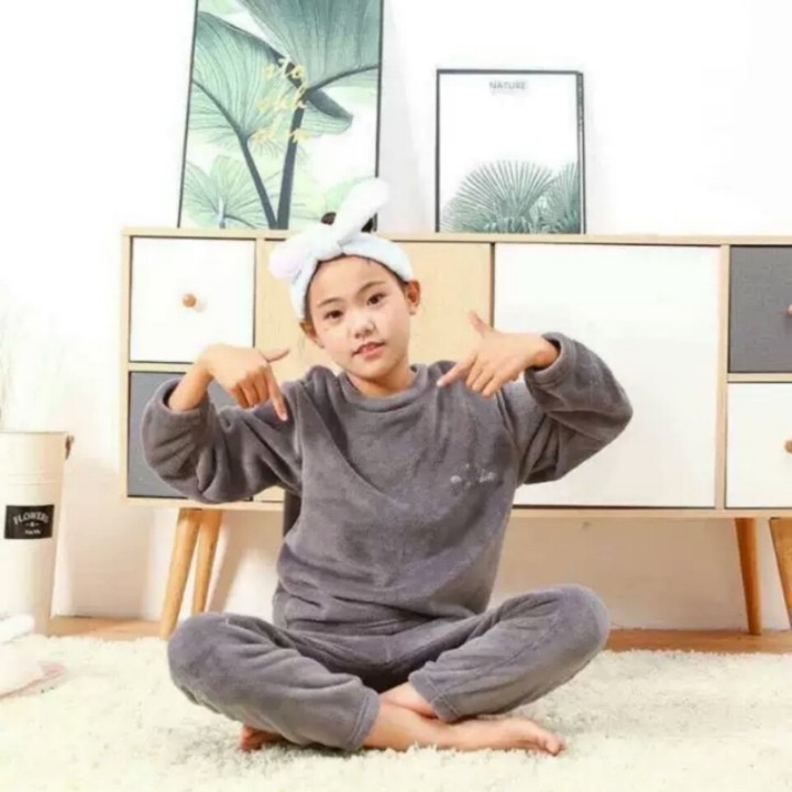 Bộ quần áo lông cừu D.sudio cho mẹ và bé cổ tròn siêu ấm mùa đông (Clip thật)