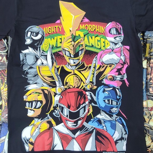 Áo Thun 100% cotton In Hình Nhân Vật Game Mighty Morphin Power Rangers Dành Cho Nam