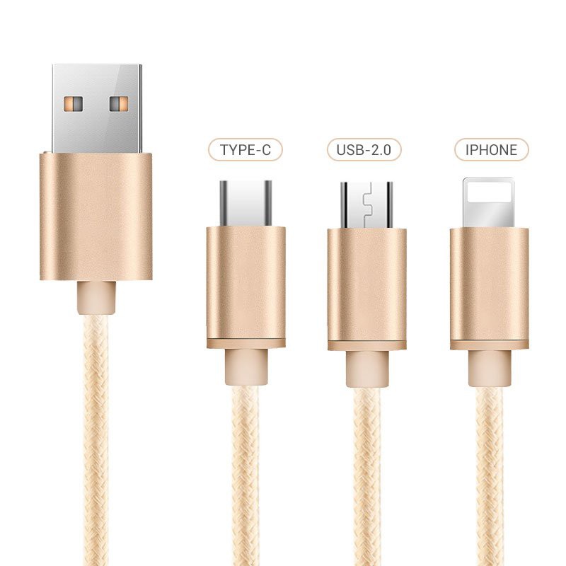 [HÀNG CÓ SẴN] Cáp Sạc Điện Thoại Di Động Thích Hợp Cho Điện Thoại Iphone X 11 12 Samsung HuaweiVivo Cáp Sạc Sợi Nylon C3