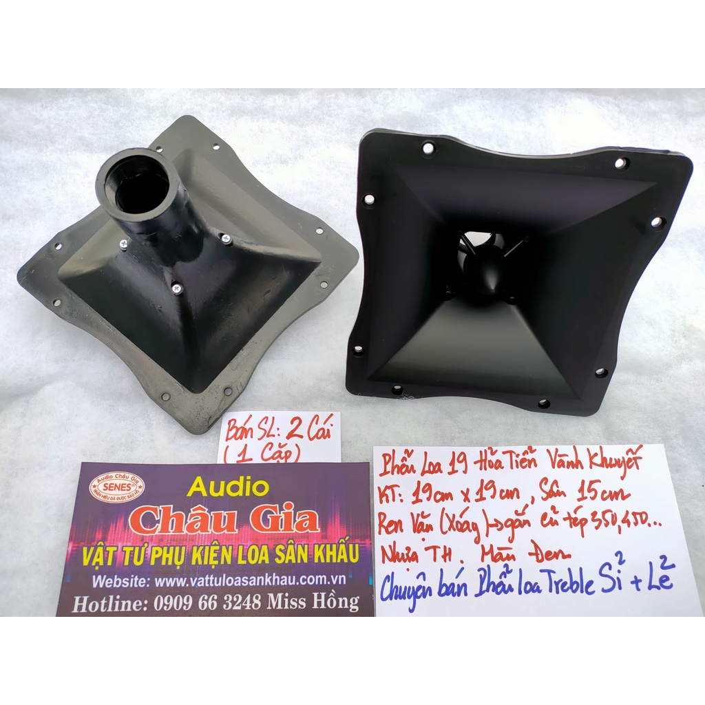 Phễu loa treble 19cm khuyết hỏa tiễn 2 cái Audio Châu Gia