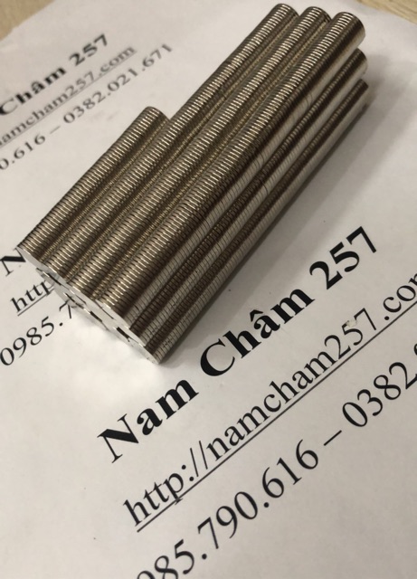 [Xả Kho] Nam châm viên 10x1mm, loại nam châm trắng đất hiếm mỏng lực hút mạnh