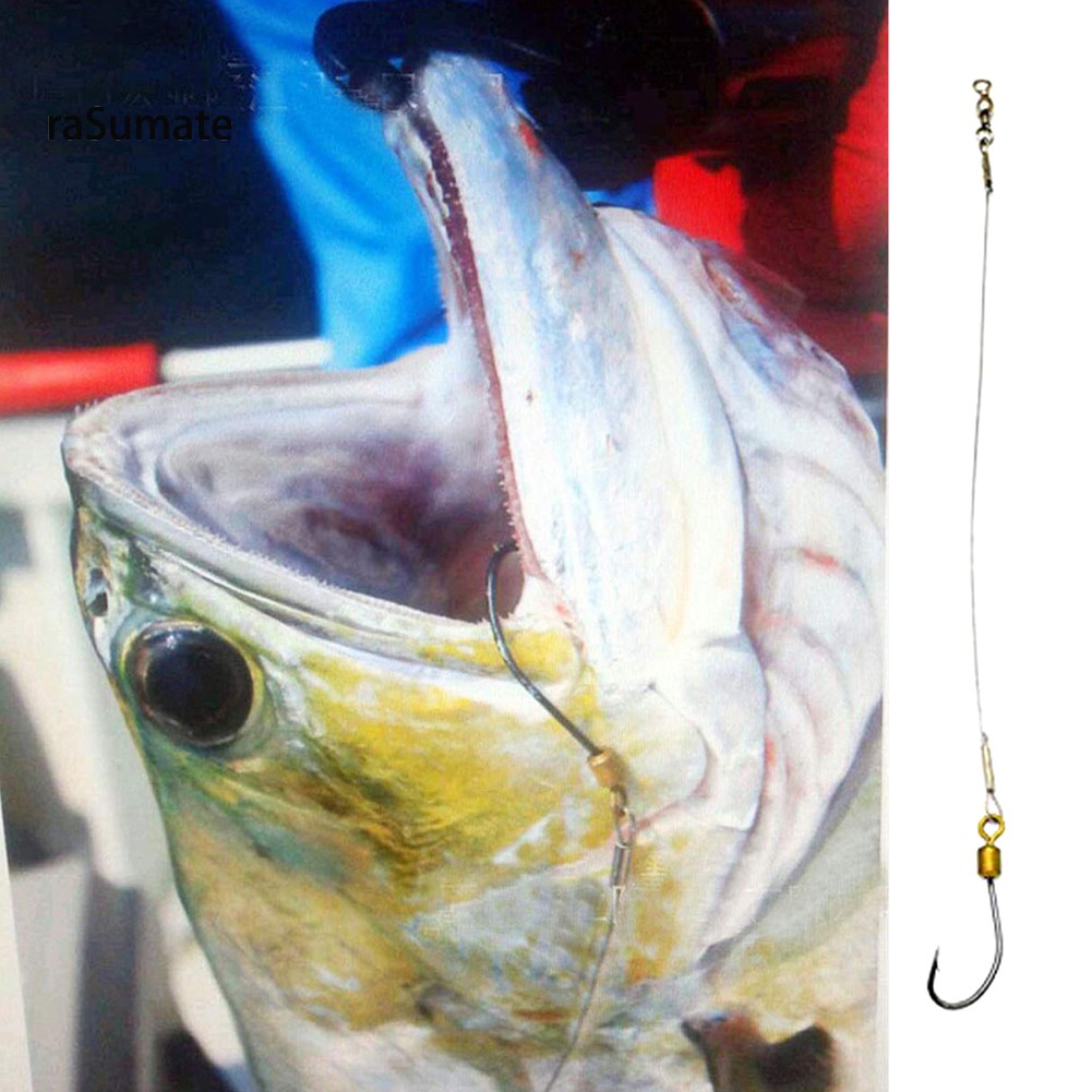 ◮Bộ 5 Dây Móc Câu Cá Bằng Thép Không Gỉ Chống Cắn