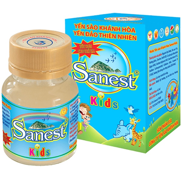 Nước Yến sào Khánh Hòa Sanest dành cho trẻ em đóng lọ 62ml
