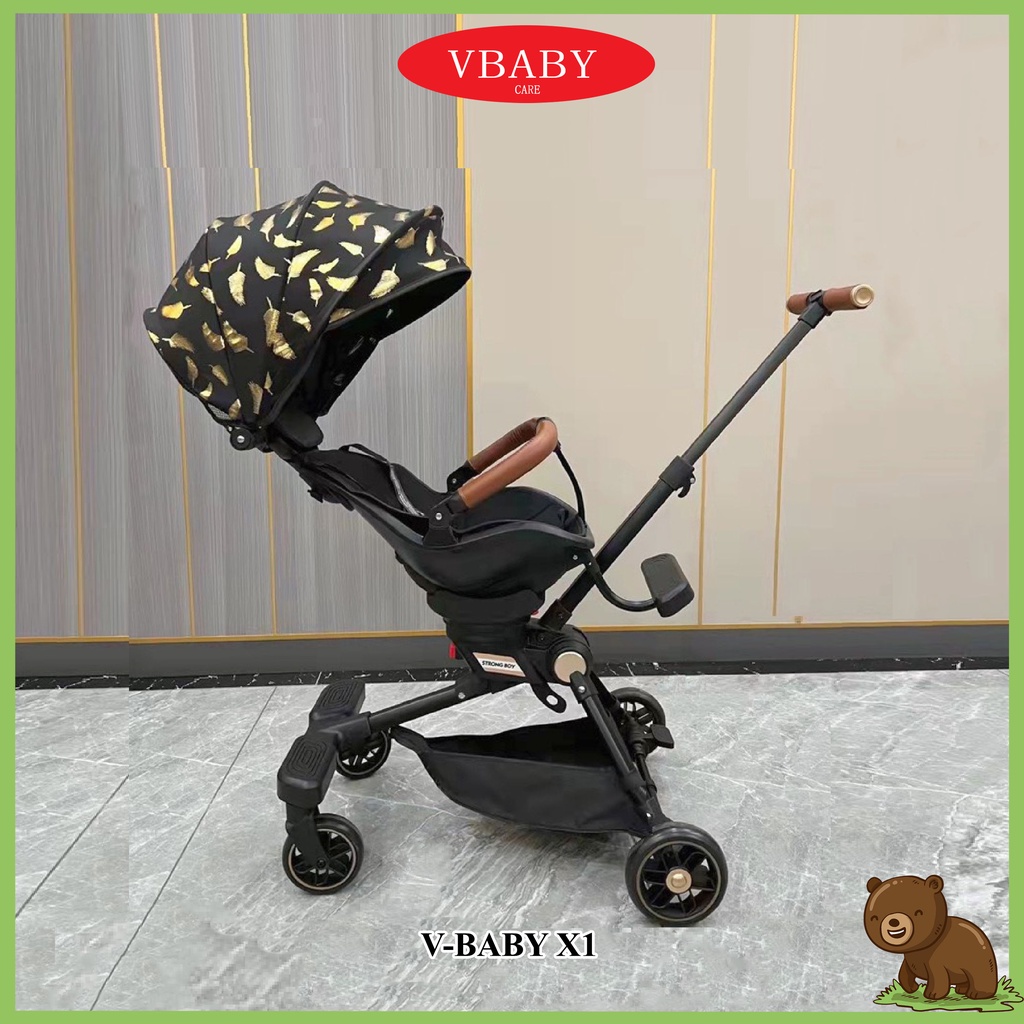 XE ĐẨY ĐẢO CHIỀU GẤP GỌN CÓ CHẾ ĐỘ NGẢ TỰA LƯNG V-BABY X1