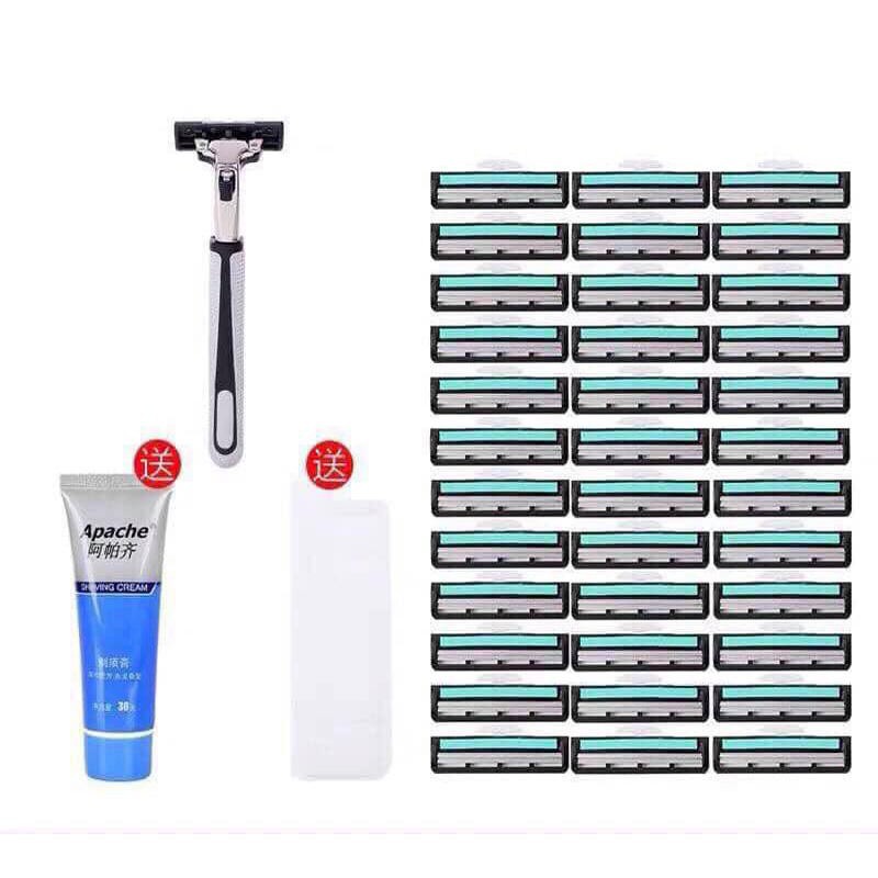 Set Dao cạo râu 36 lưỡi kèm phụ kiện - Giá Tốt Nhất