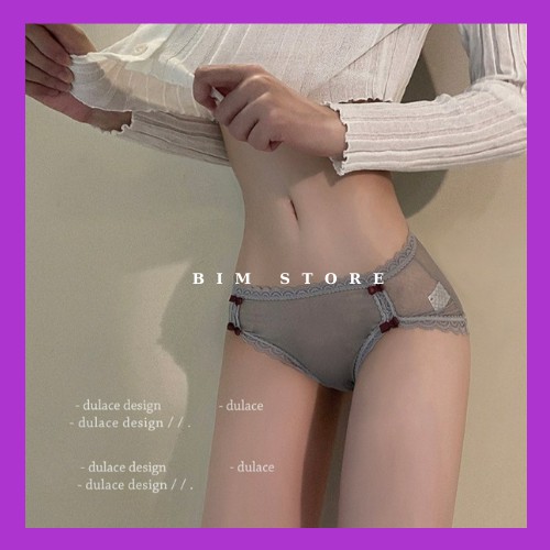 Quần lót lưới nữ lụa thoáng khí viền ren mềm Lolita sexy Freesize (hông 78-93cm) M29 | BigBuy360 - bigbuy360.vn