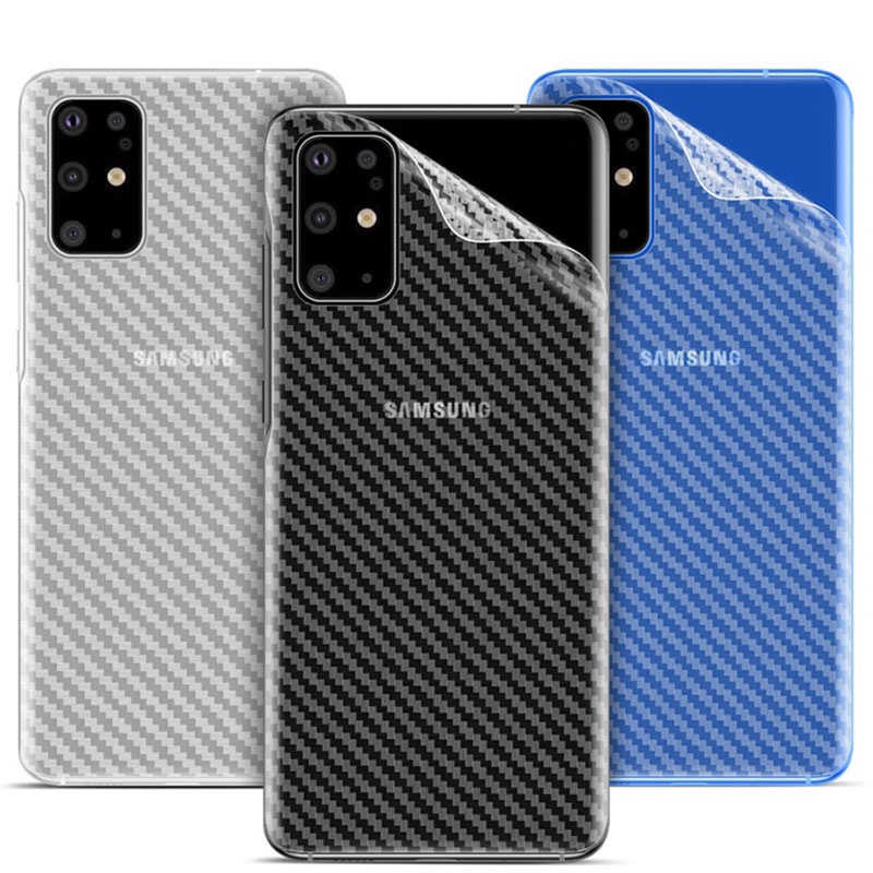 Miếng dán sợi carbon bảo vệ mặt sau điện thoại cho Samsung S21 Ultra S20 S10 S9 S8 Plus S20 Fe Note 20 Ultra 10 Lite 9 8