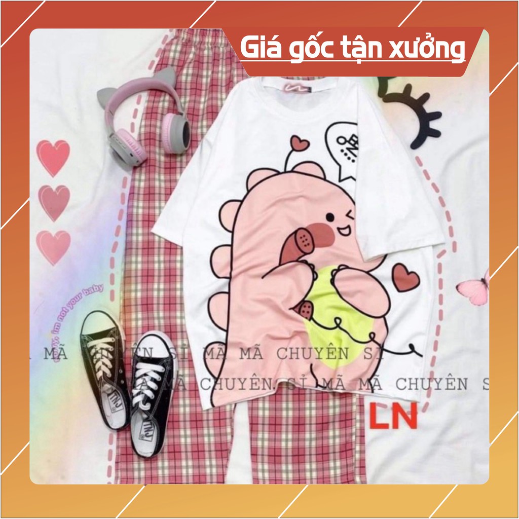 Sét áo nghe điện + quần kẻ Hồng