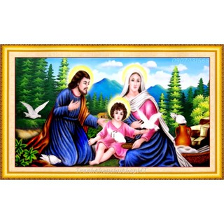 Tranh thêu chữ thập 3D gia đình Chúa 84*47cm LV3039 - tự thêu