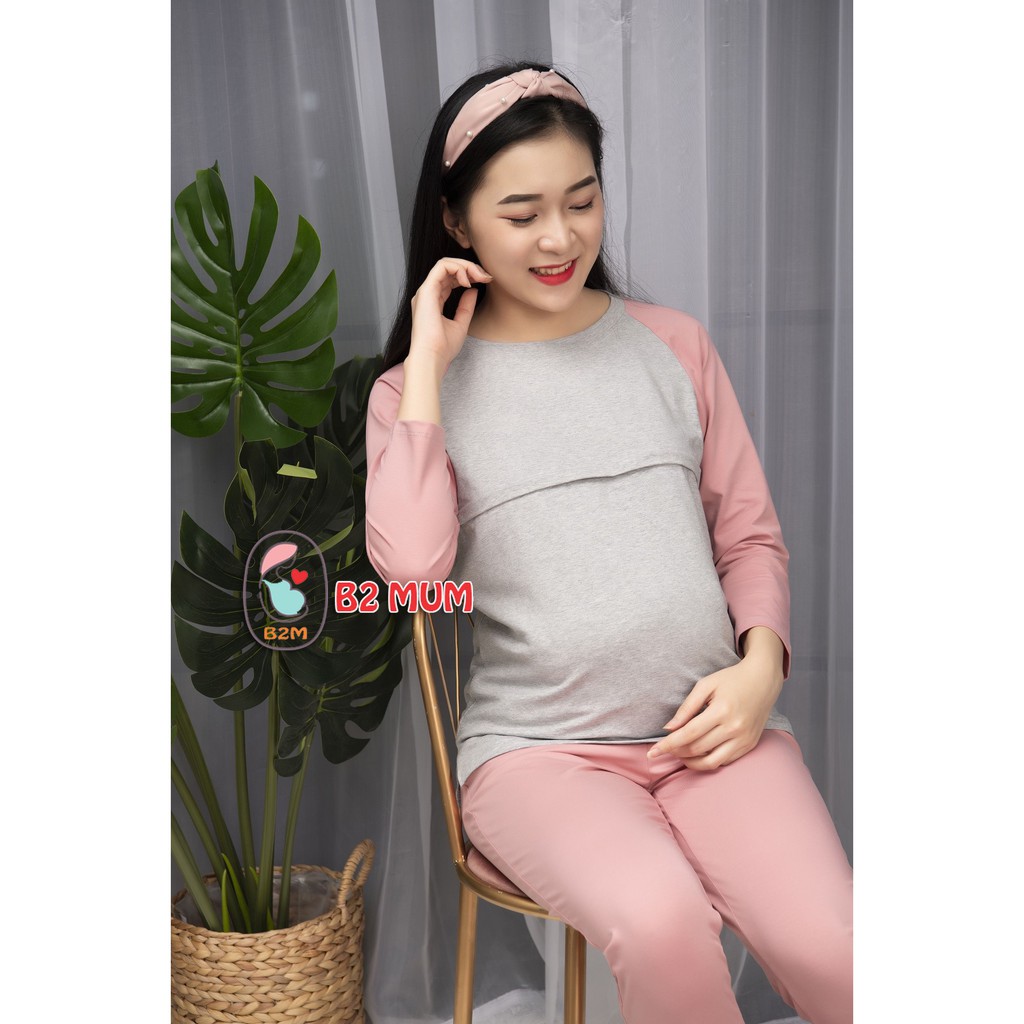 L83 BỘ BẦU COTTON PHỐI DÀI TAY KHÓA KÉO CHO BÉ TI