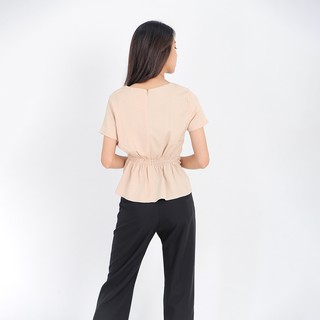 Áo kiểu công sở thời trang Eden rút dây eo - ASM086