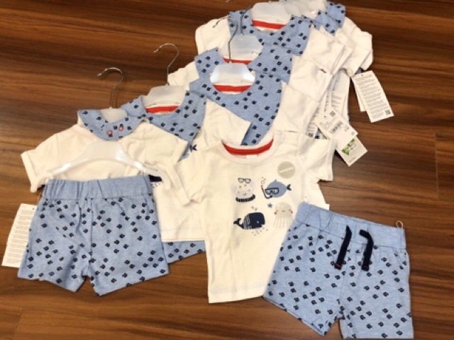 Set 3 Chi Tiết BABY CLUB Bé Trai Dư Xịn Size 56-80cm