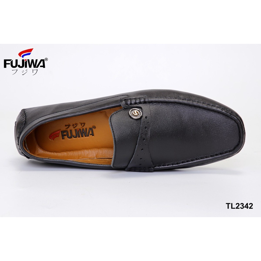 Giày Lười Giày Nam Da Bò Fujiwa - TL2342. Da bò cao cấp, đế cao su tạo độ bám tốt, bền bỉ theo thời gian
