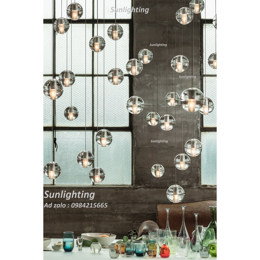 ĐÈN HÌNH GIỌT NƯỚC ĐÈN THẢ ĐÈN BOCCI TRANG TRÍ NHÀ Ở, PHÒNG, QUÁN CAFE ( GIÁ ĐÃ BAO GỒM BÓNG LED G4 )