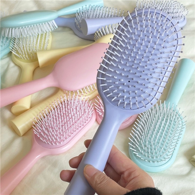 Lược Cán Dài Massage - Gỡ Rối Tóc - Màu Pastel