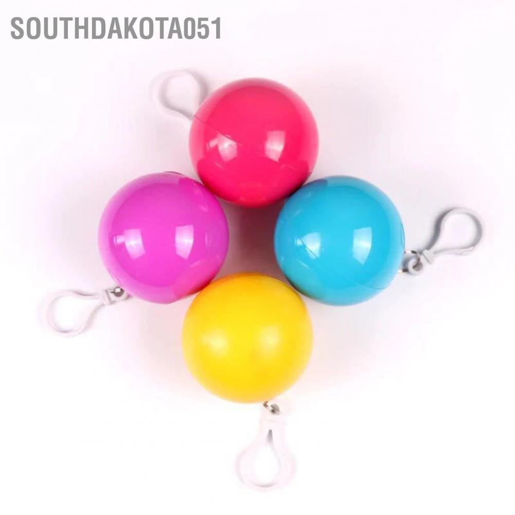 Southdakota051 Rain Ponchos Disposable Raincoat PVC Raining Protection with Ball for Emergency Mountaineering Travel