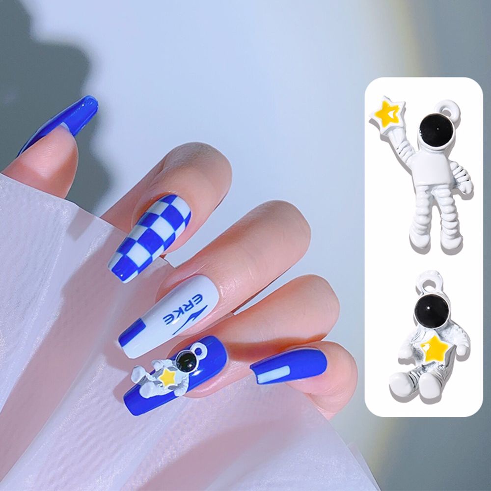 [Hàng mới về] Phụ kiện trang trí móng tay nghệ thuật hình phi hành gia hoạt hình 3D kiểu dáng sáng tạo độc đáo
