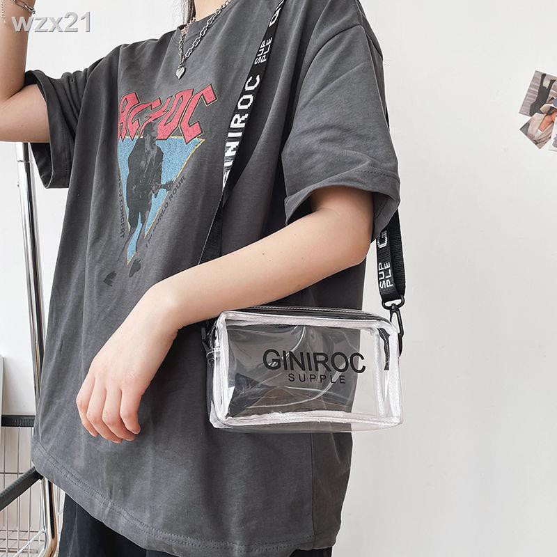Túi xách hàng hiệu hợp thời trang nam PVC trong suốt nhỏ đeo vai sinh viên Nhật Bản Hàn Quốc thể thao giản dị nữ